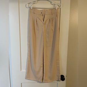 Sousuoty cream tailored trouser wide leg pants